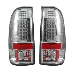Ford Super Duty F250HD/350/450/550 99-07 & F150 97-03 Tail Lights LED Clear - Image 2