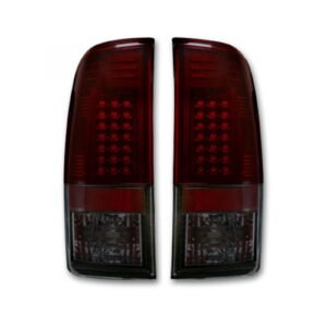 Ford Super Duty F250HD/350/450/550 99-07 & F150 97-03 Tail Lights LED Dark Red Smoked - Image 3