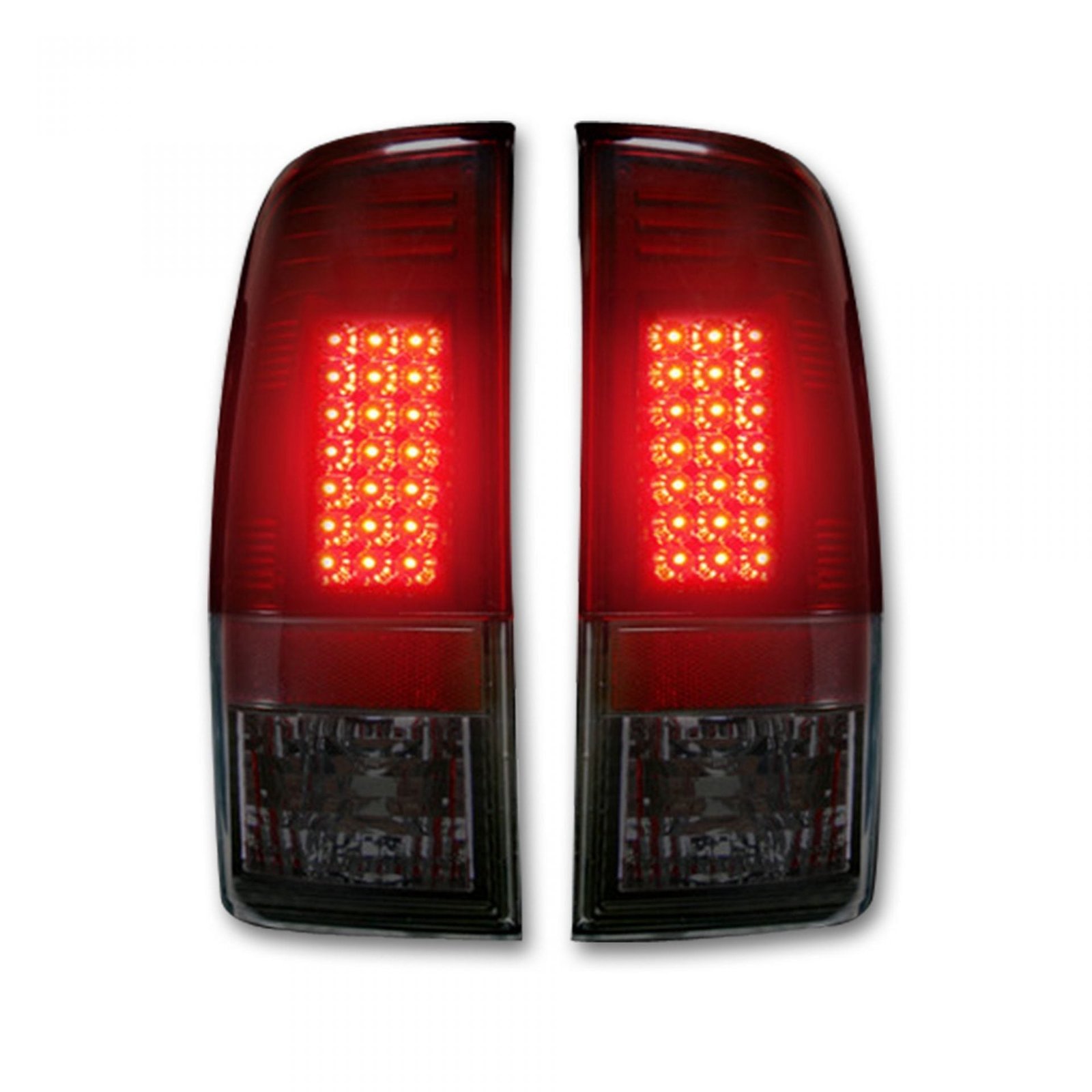 Ford Super Duty F250HD/350/450/550 99-07 & F150 97-03 Tail Lights LED Dark Red Smoked - Image 1