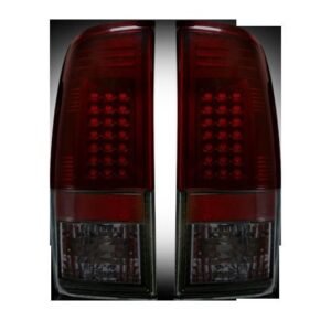 Ford Super Duty F250HD/350/450/550 99-07 & F150 97-03 Tail Lights LED Dark Red Smoked - Image 4