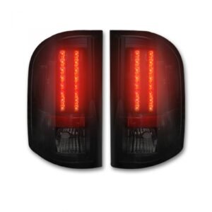 Chevy Silverado Single-Wheel 07-13 & 07-14 GMC Sierra 07-14 Tail Lights LED Smoked - Image 2