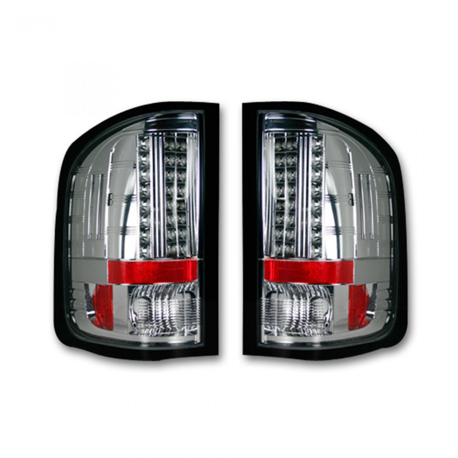 Chevy Silverado Single-Wheel 07-13 & 07-14 GMC Sierra 07-14 Tail Lights LED Clear - Image 1