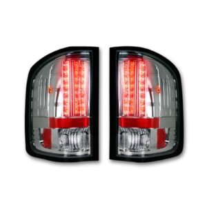 Chevy Silverado Single-Wheel 07-13 & 07-14 GMC Sierra 07-14 Tail Lights LED Clear - Image 2