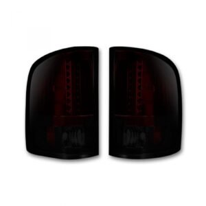 Chevy Silverado Single-Wheel 07-13 & 07-14 GMC Sierra 07-14 Tail Lights LED Red Smoked - Image 1