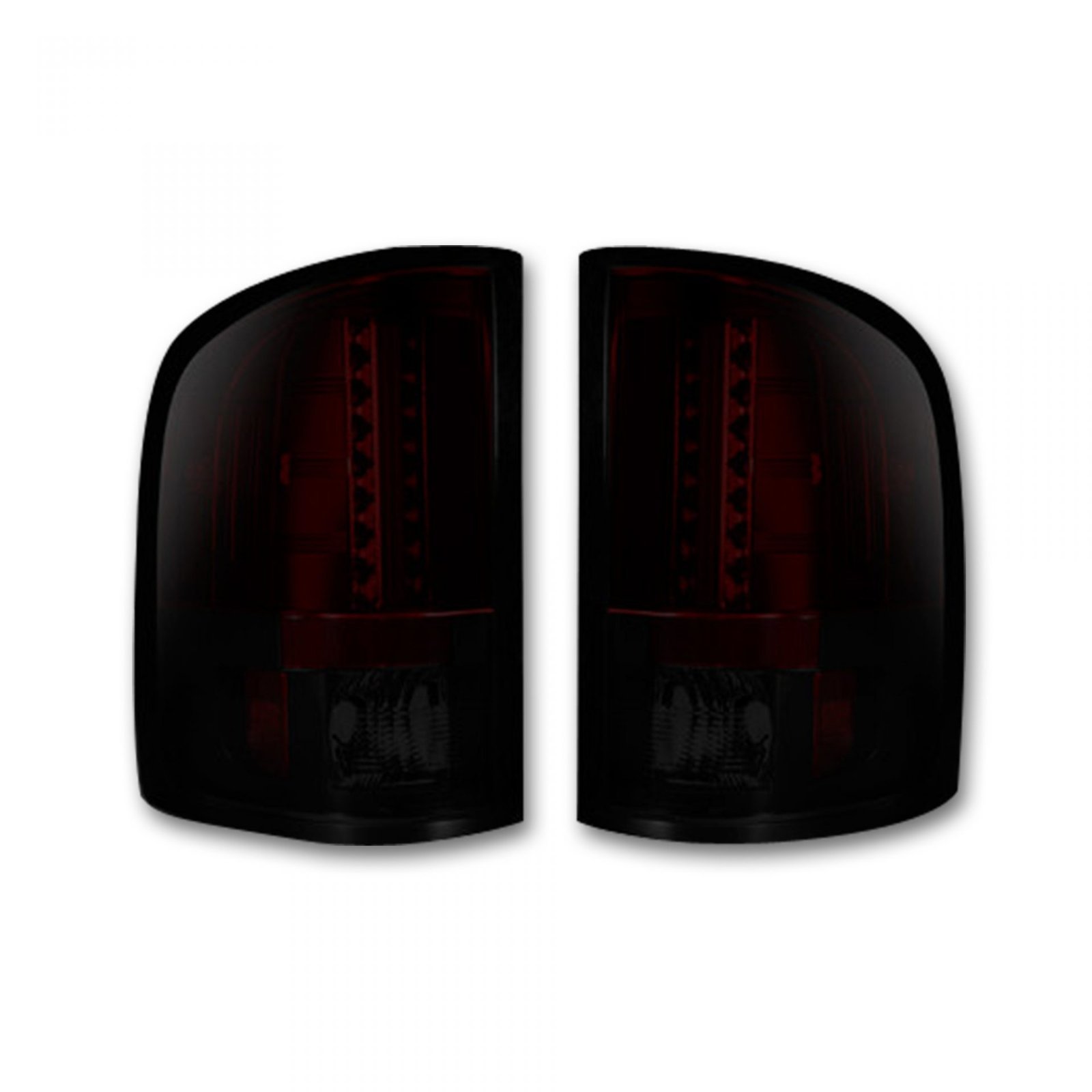 Chevy Silverado Single-Wheel 07-13 & 07-14 GMC Sierra 07-14 Tail Lights LED Red Smoked - Image 1
