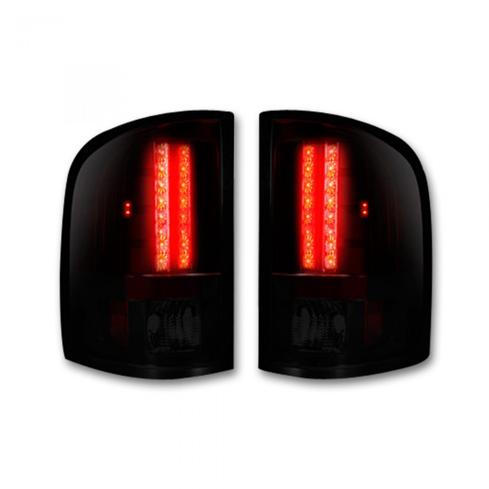 Chevy Silverado Single-Wheel 07-13 & 07-14 GMC Sierra 07-14 Tail Lights LED Red Smoked - Image 2