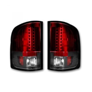 Chevy Silverado Single-Wheel 07-13 & 07-14 GMC Sierra 07-14 Tail Lights LED Red - Image 1