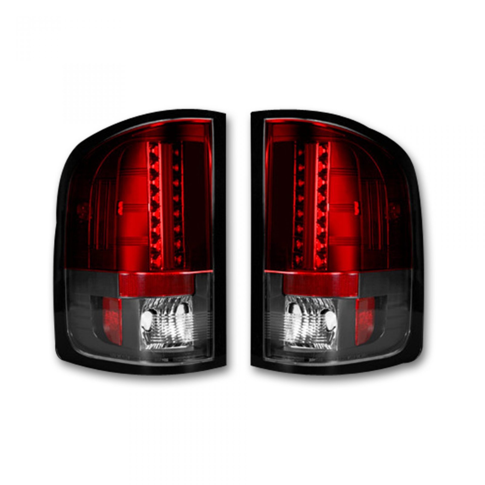 Chevy Silverado Single-Wheel 07-13 & 07-14 GMC Sierra 07-14 Tail Lights LED Red - Image 1