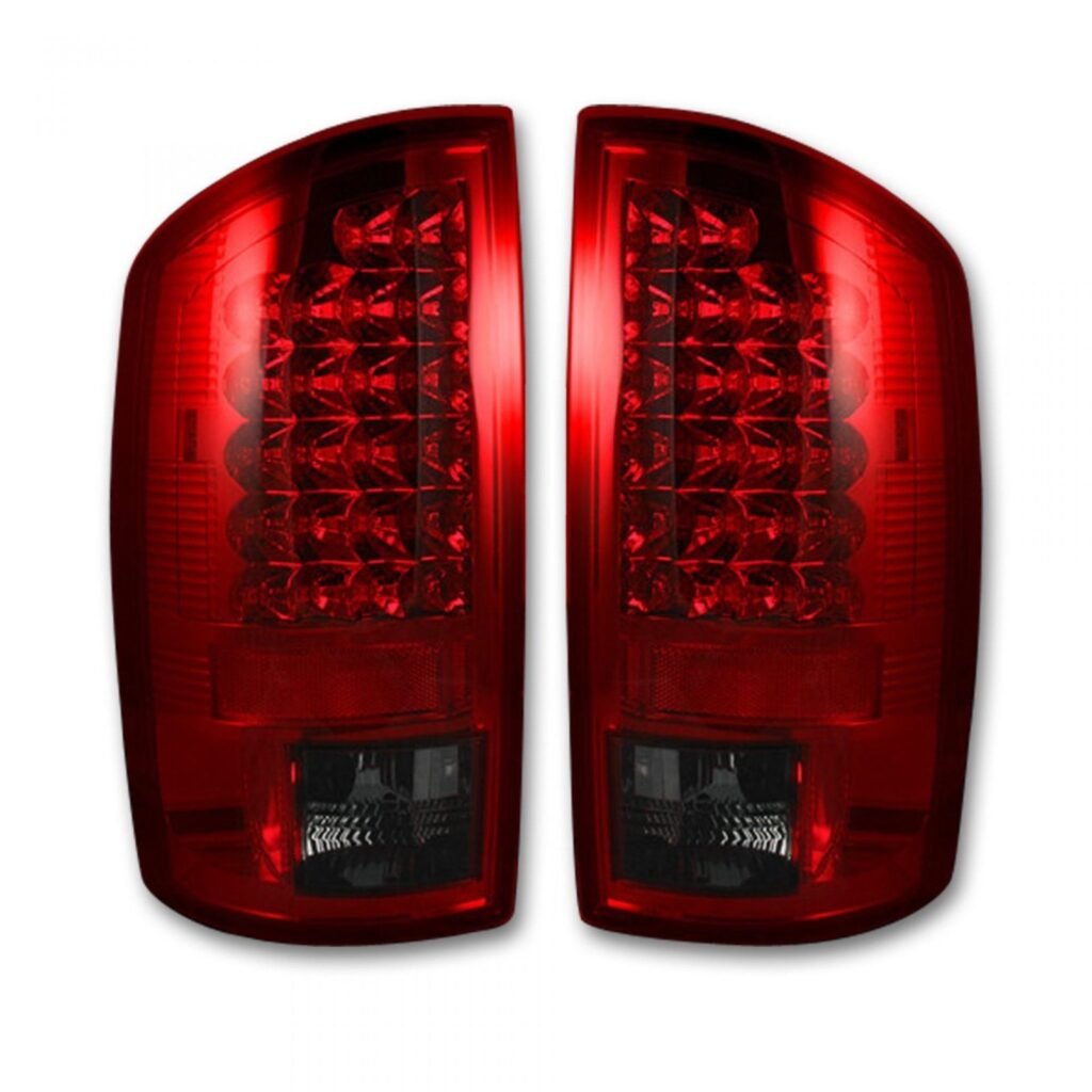 Dodge RAM 1500 07-08 & 2500/3500 07-09 Tail Lights LED in Dark Red Smoked