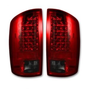 Dodge RAM 1500 07-08 & 2500/3500 07-09 Tail Lights LED in Dark Red Smoked - Image 1
