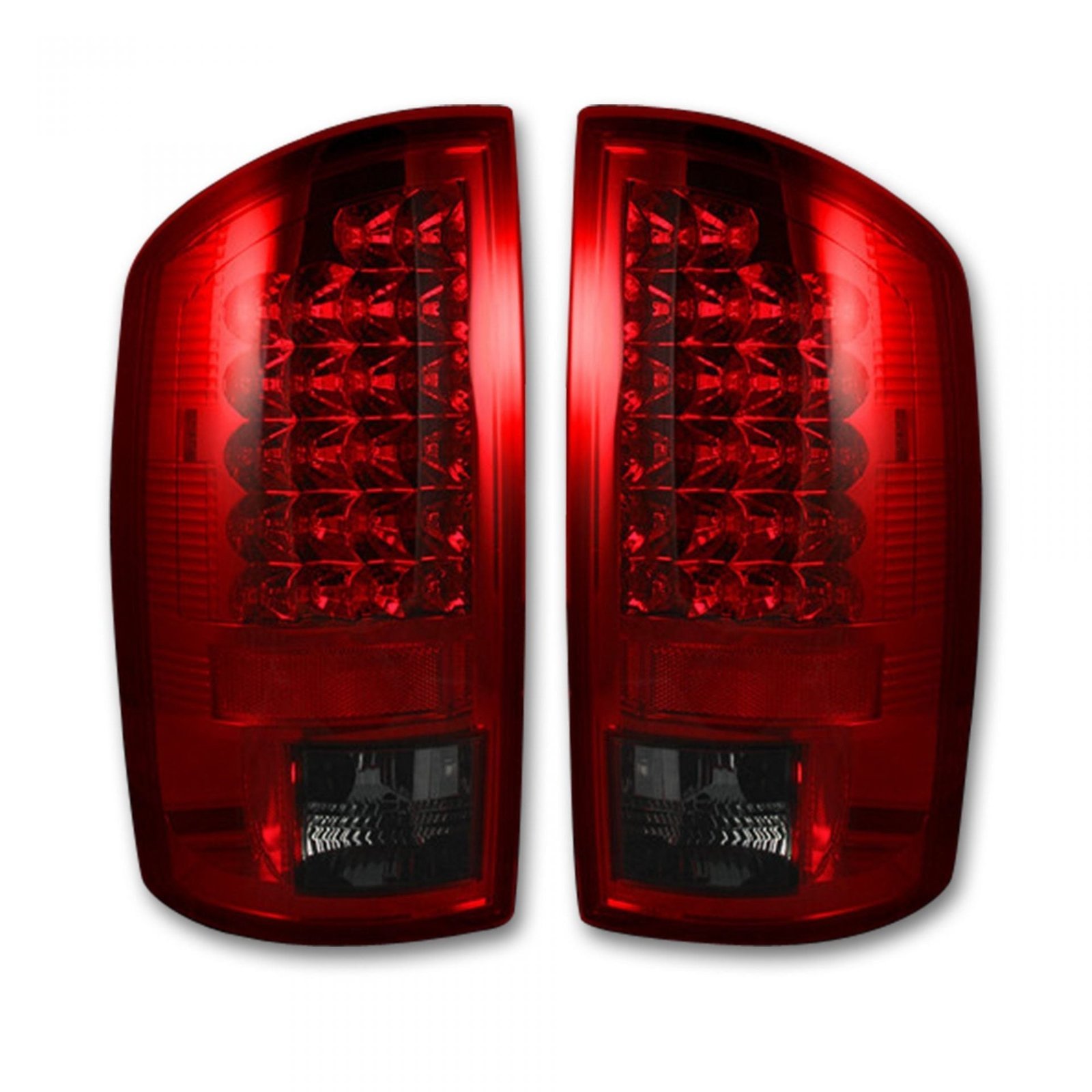 Dodge RAM 1500 07-08 & 2500/3500 07-09 Tail Lights LED in Dark Red Smoked - Image 1