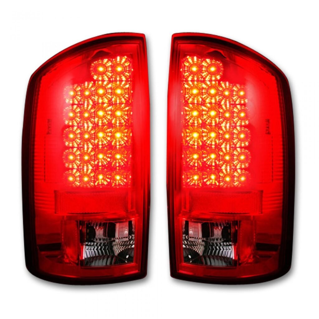 Dodge RAM 1500 07-08 & 2500/3500 07-09 Tail Lights LED in Dark Red Smoked
