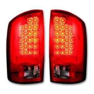 Dodge RAM 1500 07-08 & 2500/3500 07-09 Tail Lights LED in Dark Red Smoked - Image 2
