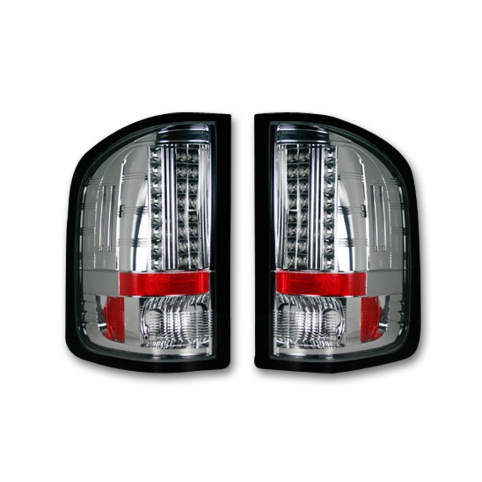 GMC Sierra 07-13 Tail Lights LED in Clear - Image 1
