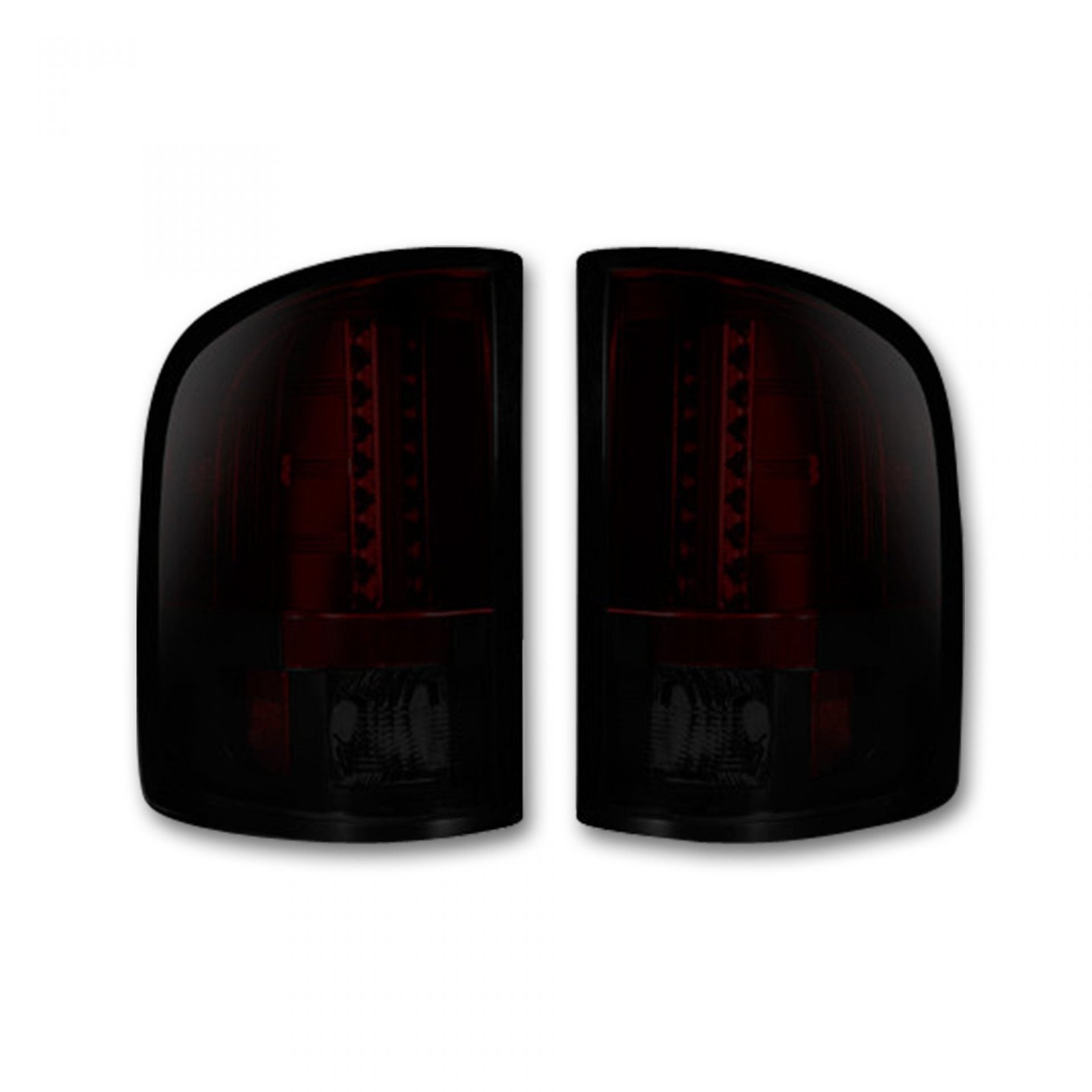 GMC Sierra 07-13 Tail Lights LED in Dark Red Smoked - Image 2