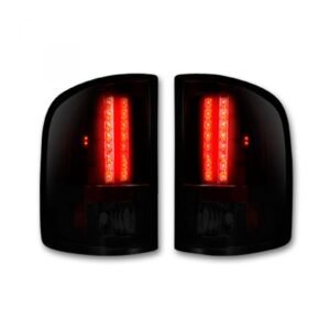 GMC Sierra 07-13 Tail Lights LED in Dark Red Smoked - Image 1