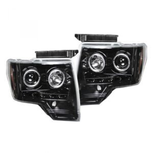 Ford F150 & Raptor 09-14 Projector Headlights CCFL Halos & DRL Smoked/Black - Image 2