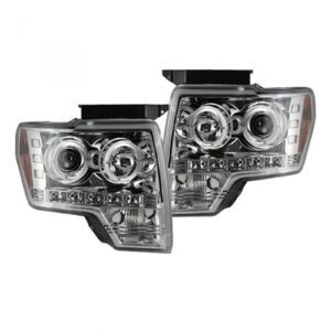 Ford F150 & Raptor 09-14 Projector Headlights in Clear/Chrome - Image 1
