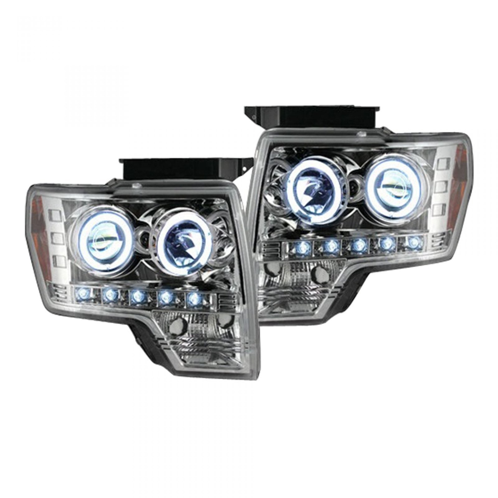 Ford F150 & Raptor 09-14 Projector Headlights in Clear/Chrome - Image 3