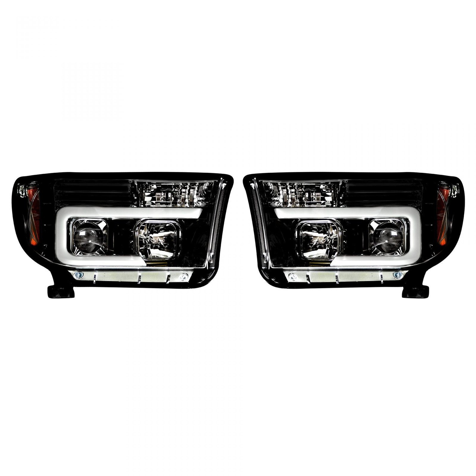 Toyota Tundra/Sequoia 07-13 Projector Headlights OLED Halos DRL Smoked/Blck - Image 1