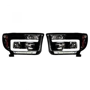 Toyota Tundra/Sequoia 07-13 Projector Headlights OLED Halos DRL Smoked/Blck - Image 2