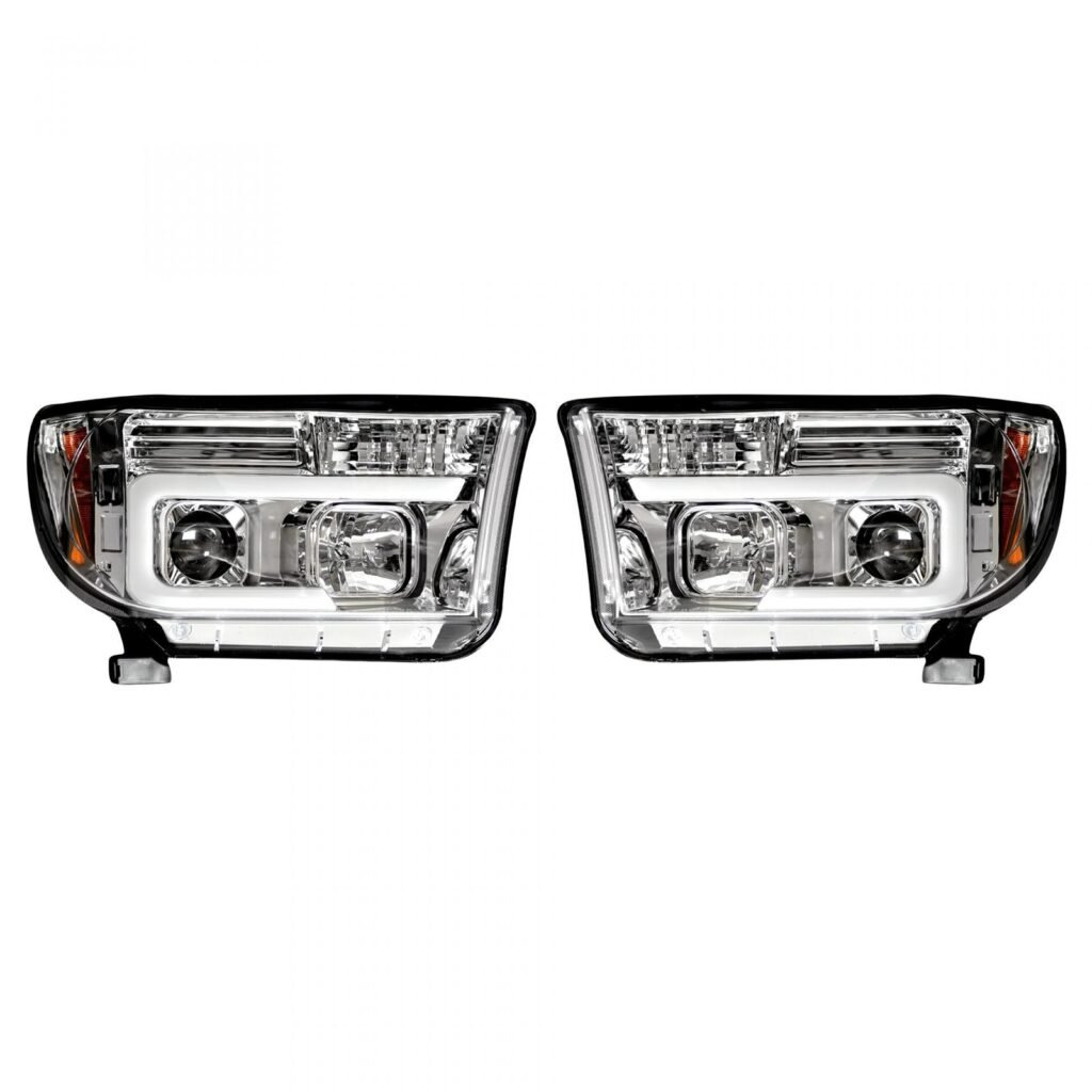 Toyota Tundra/Sequoia 07-13 Projector Headlights OLED Halos DRL Clear/Chrome
