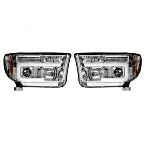Toyota Tundra/Sequoia 07-13 Projector Headlights OLED Halos DRL Clear/Chrome - Image 1