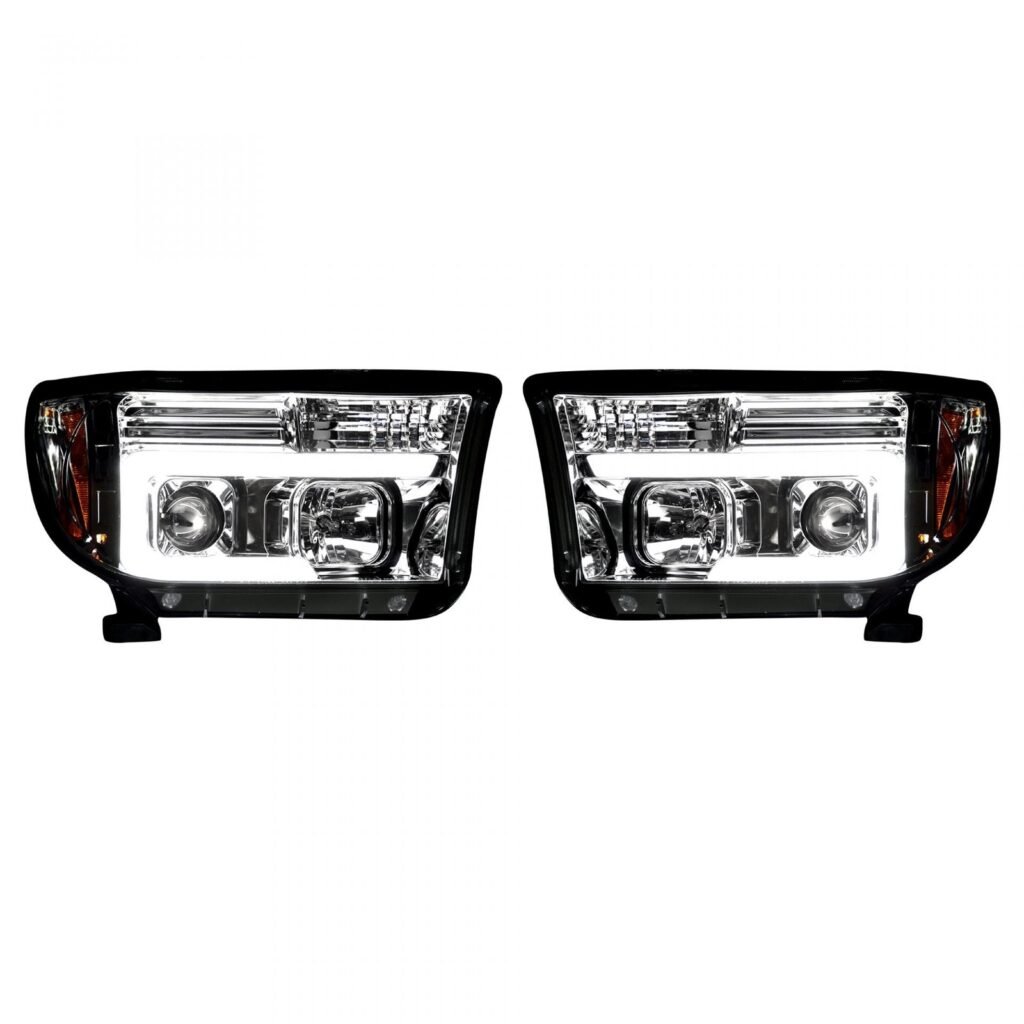 Toyota Tundra/Sequoia 07-13 Projector Headlights OLED Halos DRL Clear/Chrome