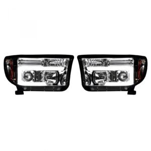 Toyota Tundra/Sequoia 07-13 Projector Headlights OLED Halos DRL Clear/Chrome - Image 2