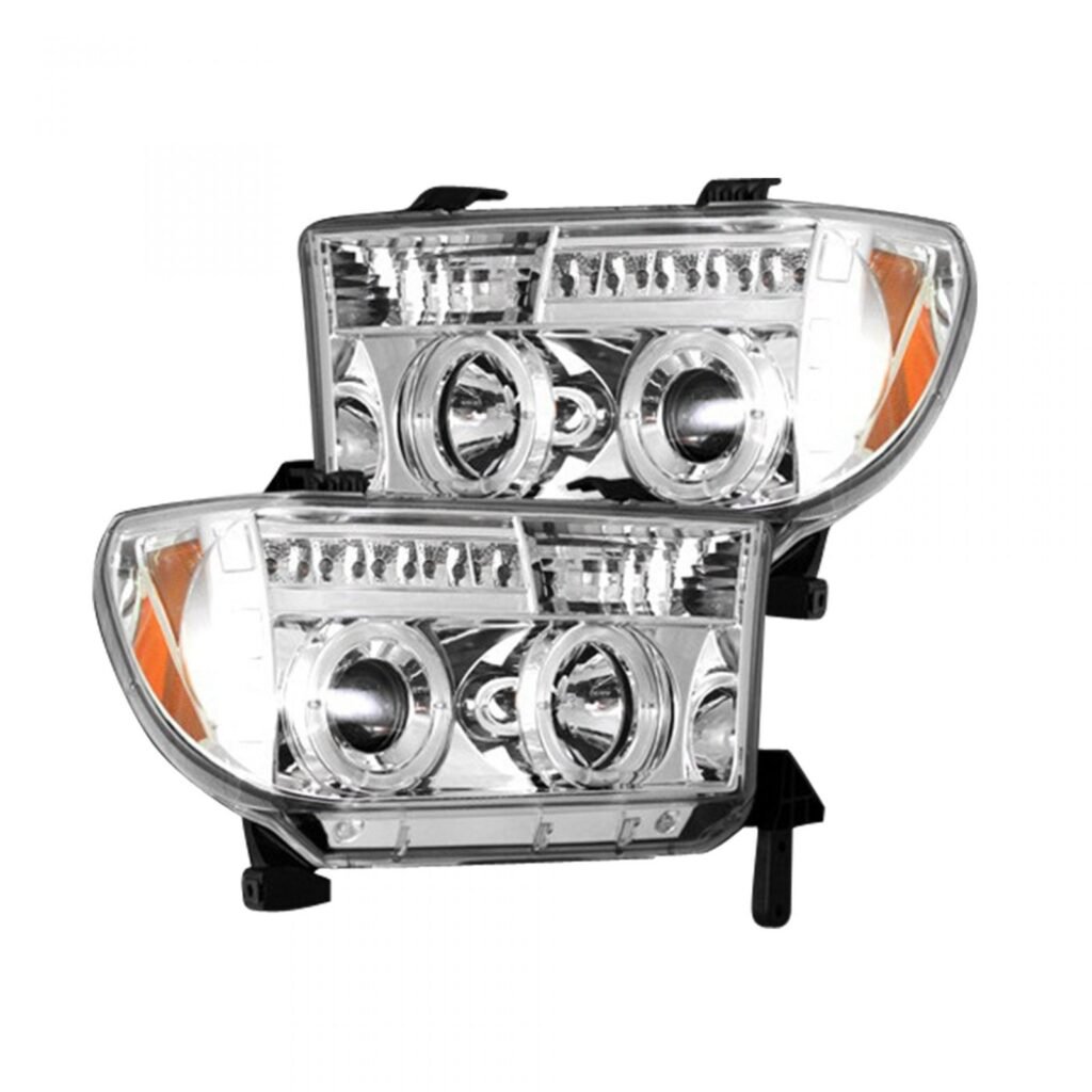Toyota Tundra & Sequoia 07-13 Projector Headlights in Clear/Chrome