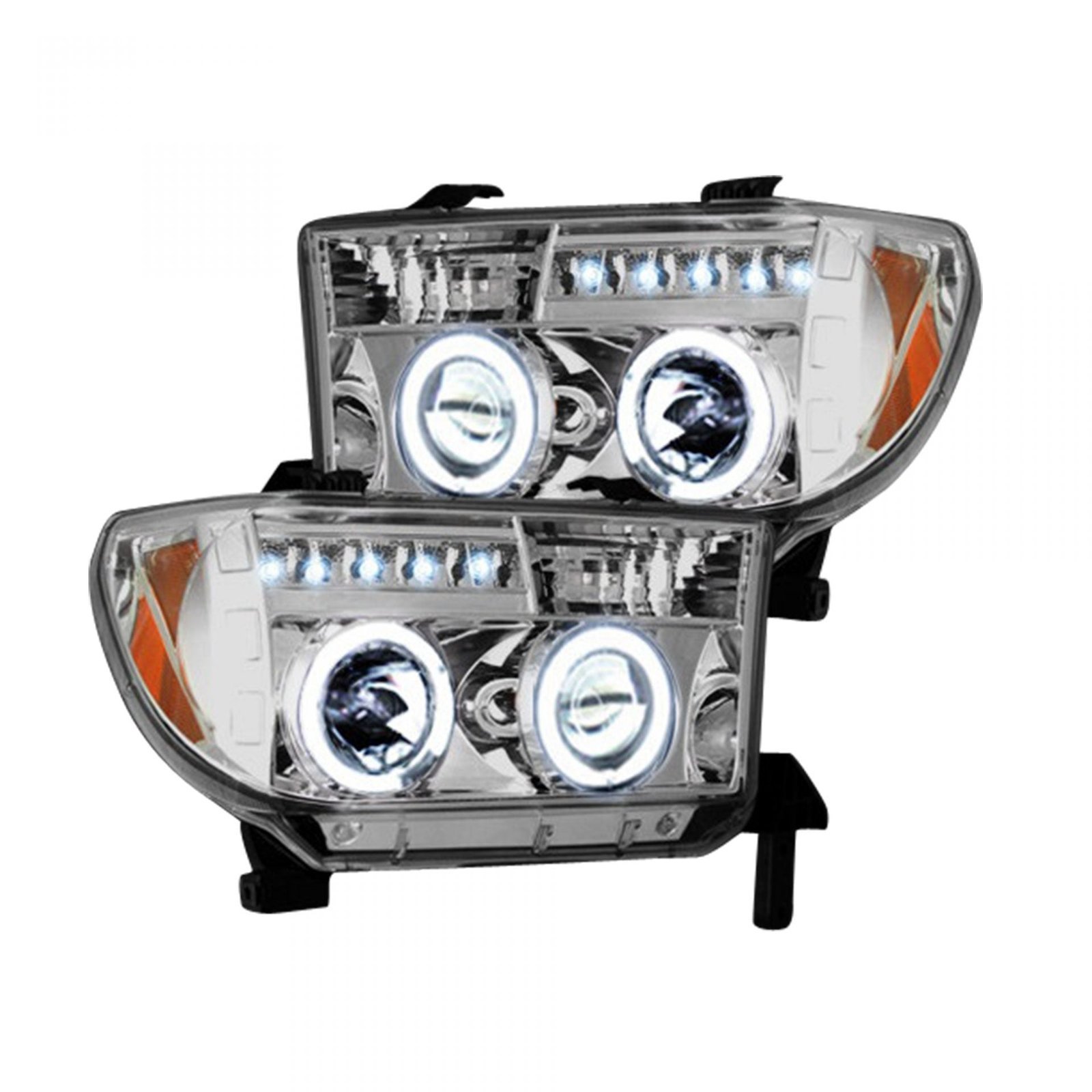 Toyota Tundra & Sequoia 07-13 Projector Headlights in Clear/Chrome - Image 2
