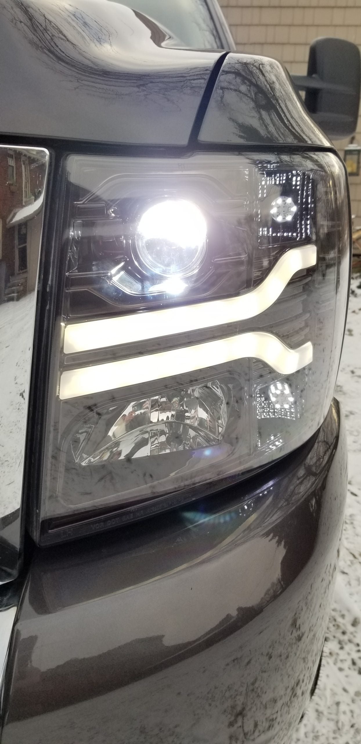 Chevy Silverado 07-13 Projector Headlights OLED Halos DRL Smoked/Black - Image 9