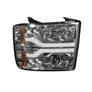 Chevy Silverado 07-13 Projector Headlights OLED Halos DRL Clear - Image 2