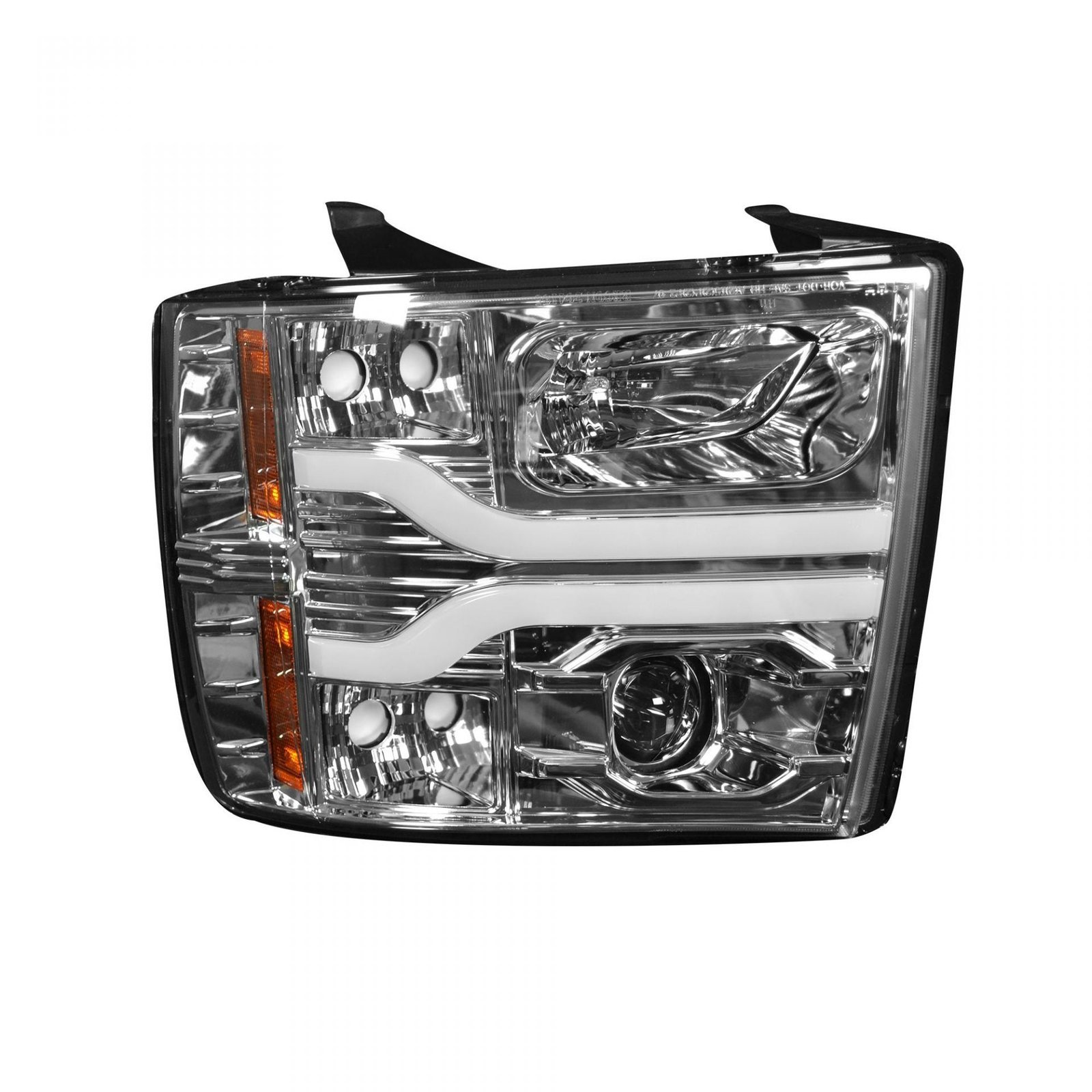 Chevy Silverado 07-13 Projector Headlights OLED Halos DRL Clear - Image 2