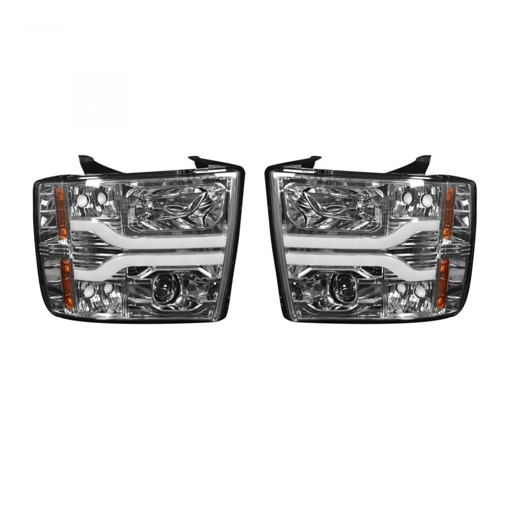 Chevy Silverado 07-13 Projector Headlights OLED Halos DRL Clear