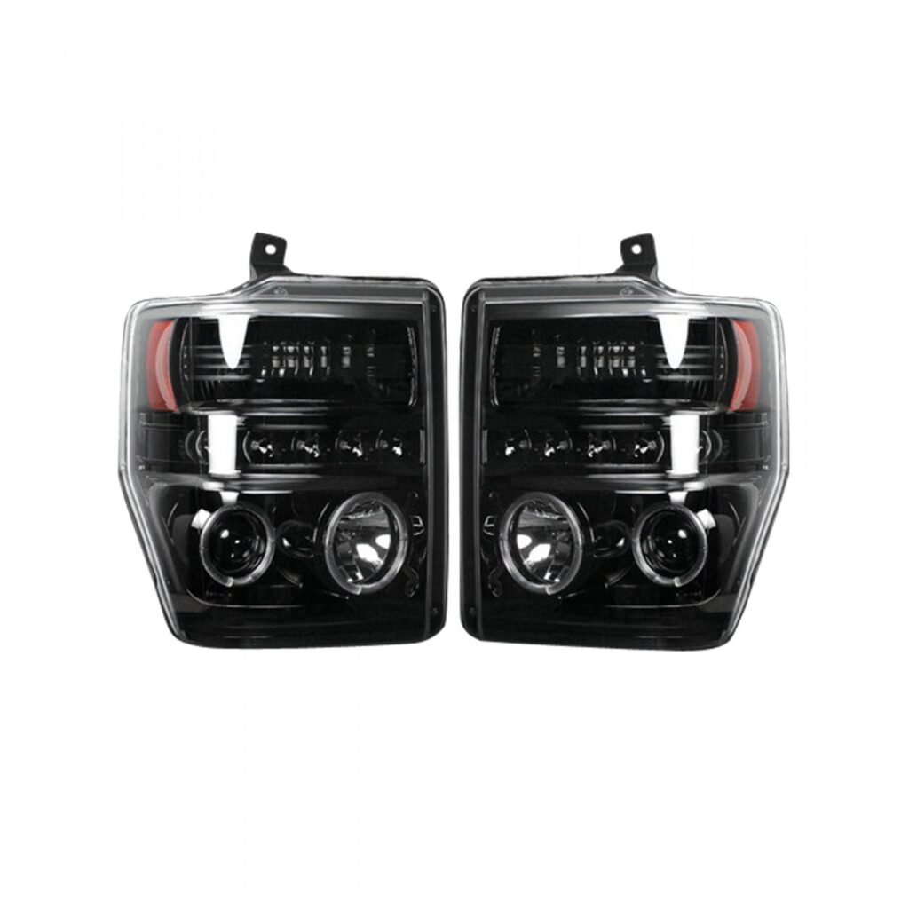 Ford Super Duty 08-10 Projector Headlights CCFL Halos/DRL Smoked/Black