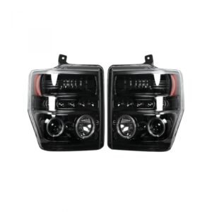 Ford Super Duty 08-10 Projector Headlights CCFL Halos/DRL Smoked/Black - Image 1