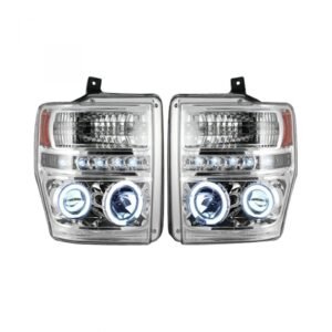 Ford Super Duty 08-10 Projector Headlights in Clear/Chrome - Image 2