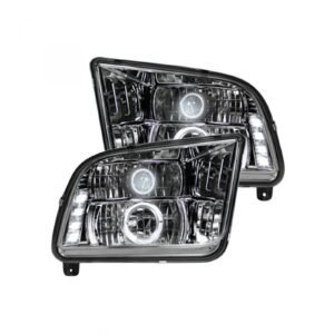 Ford Mustang 05-09 Projector Headlights in Clear/Chrome - Image 3