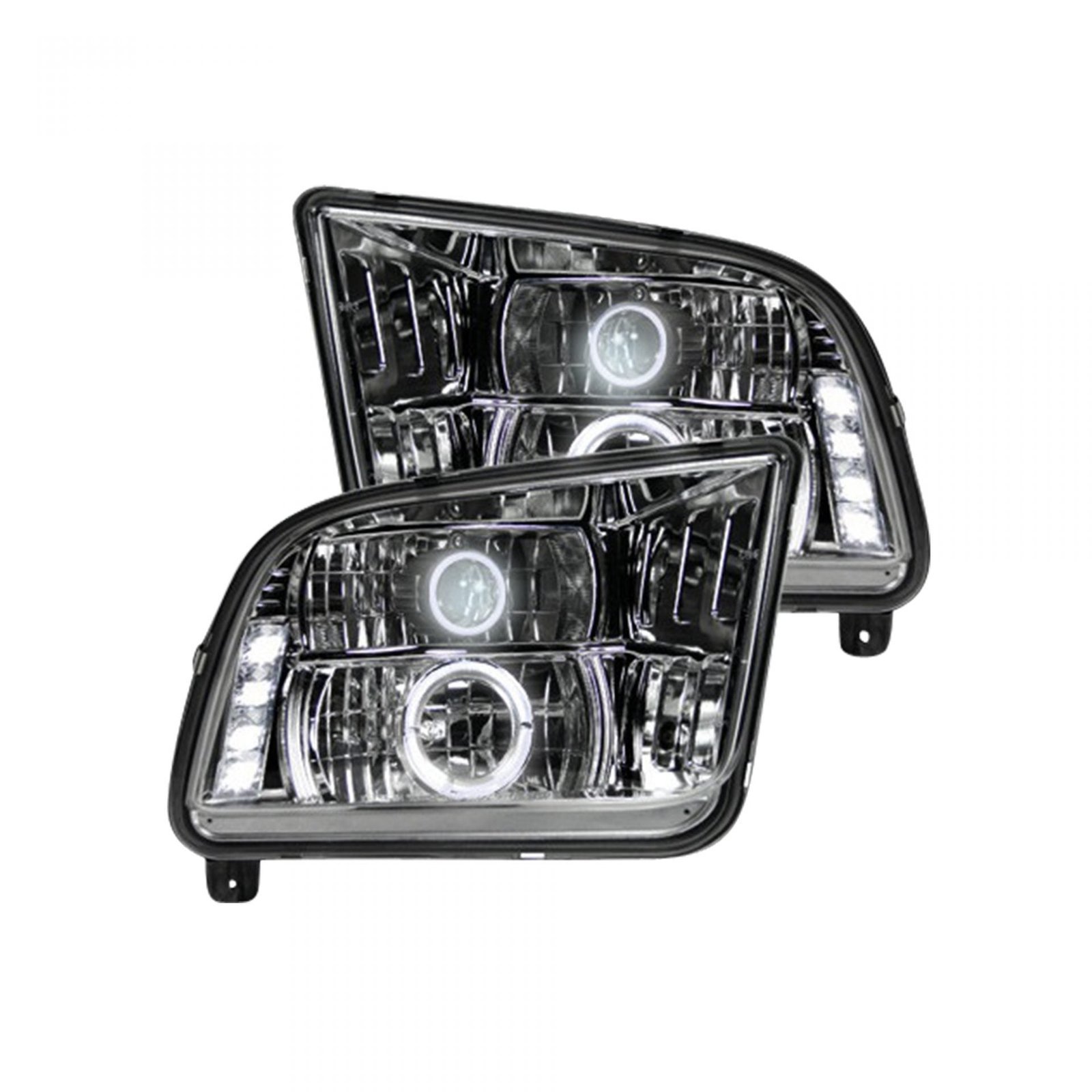 Ford Mustang 05-09 Projector Headlights in Clear/Chrome - Image 3
