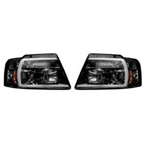 Ford F150 04-08 Projector Headlights OLED Halos & DRL in Smoked/Black - Image 1