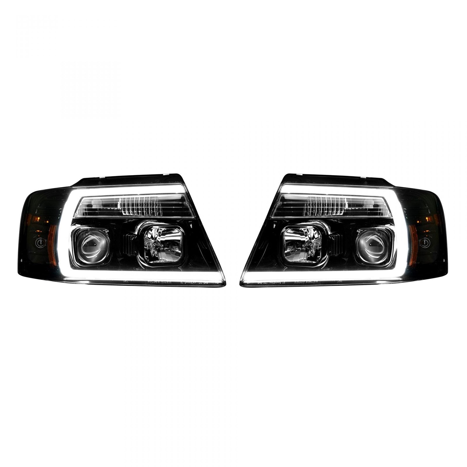 Ford F150 04-08 Projector Headlights OLED Halos & DRL in Smoked/Black - Image 2