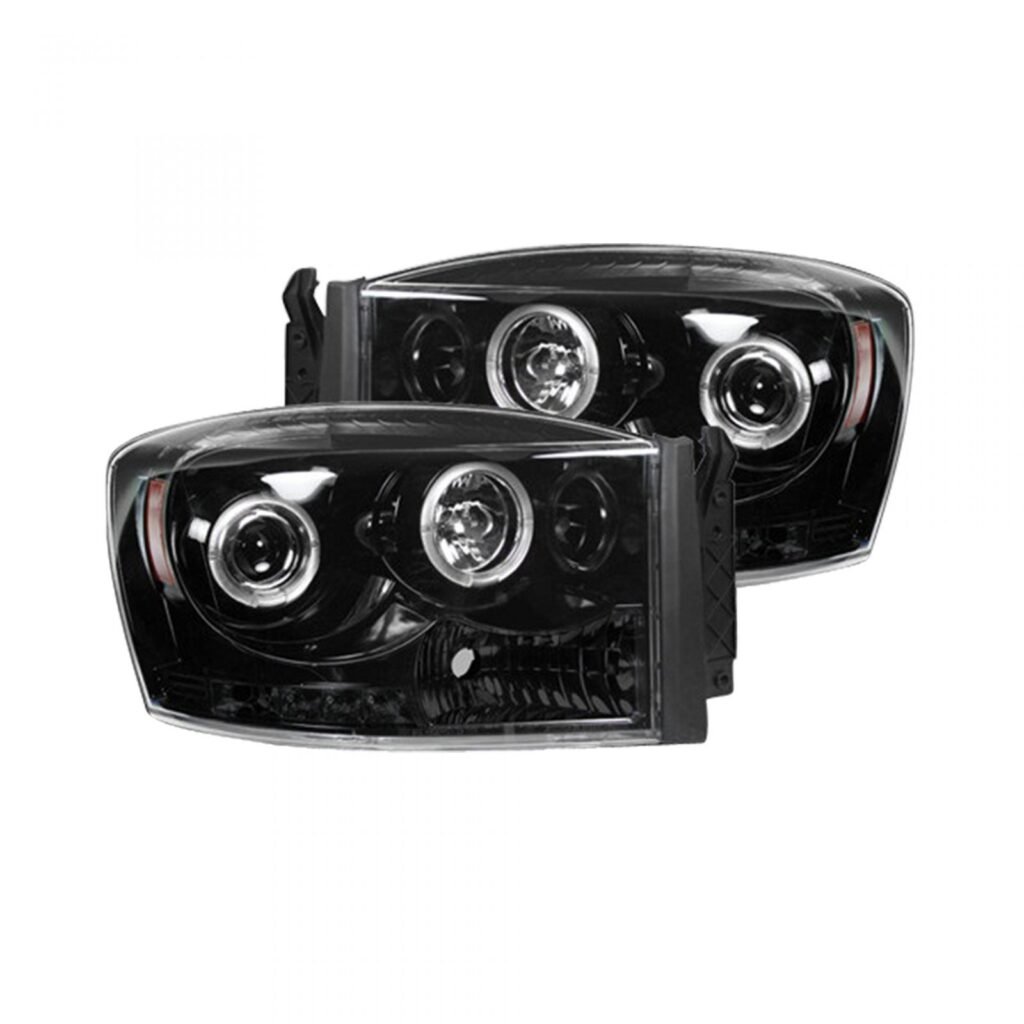 Dodge RAM 1500 06-08 & 2500/3500 06-09 Projector Headlights CCFL Halos DRL Smoked/Black