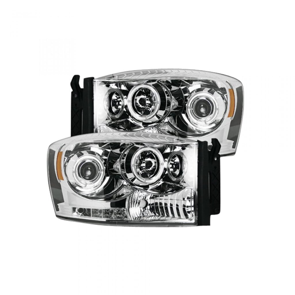 Dodge RAM 1500 06-08 & 2500/3500 06-09 Projector Headlights CCFL Halos DRL Clear/Chrome