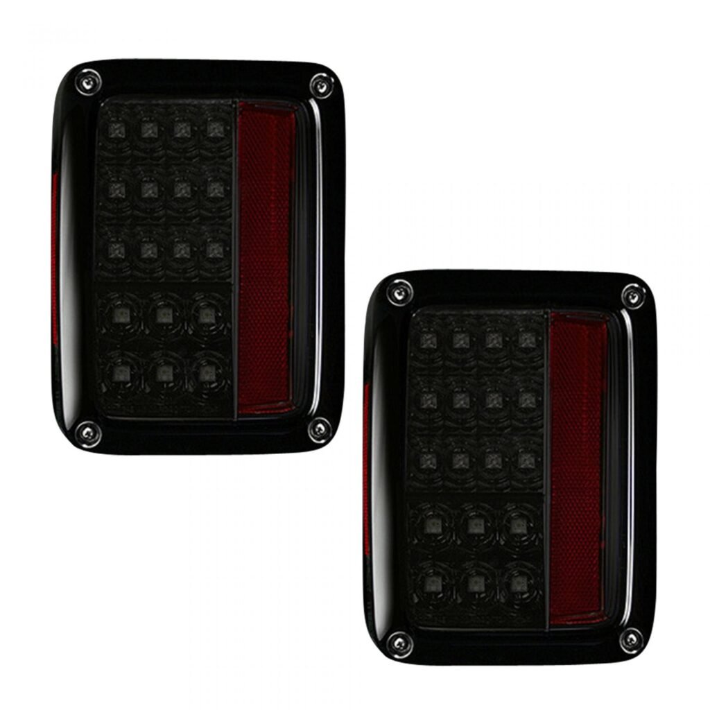 Jeep JK Wrangler 07-18 Tail Lights LED Smoked