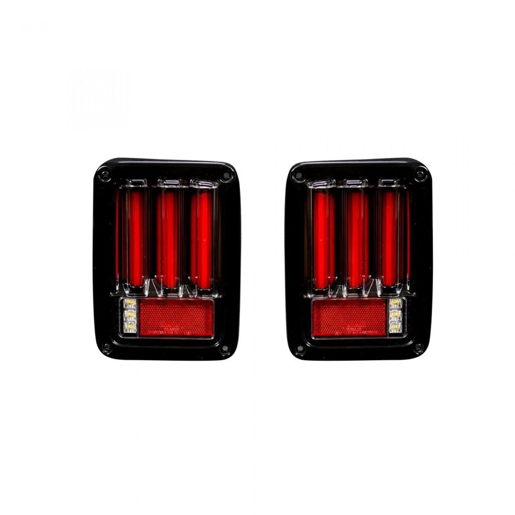 Jeep Wrangler 07-18 Tail Lights OLED Brake, Running Lights & Signals Smoked
