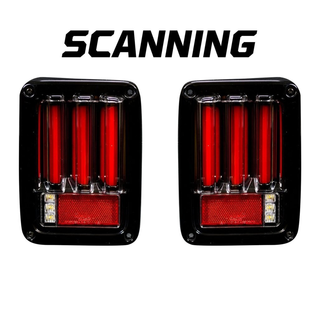 Jeep Wrangler 07-18 Tail Lights OLED Brake, Running Lights & Signals Smoked