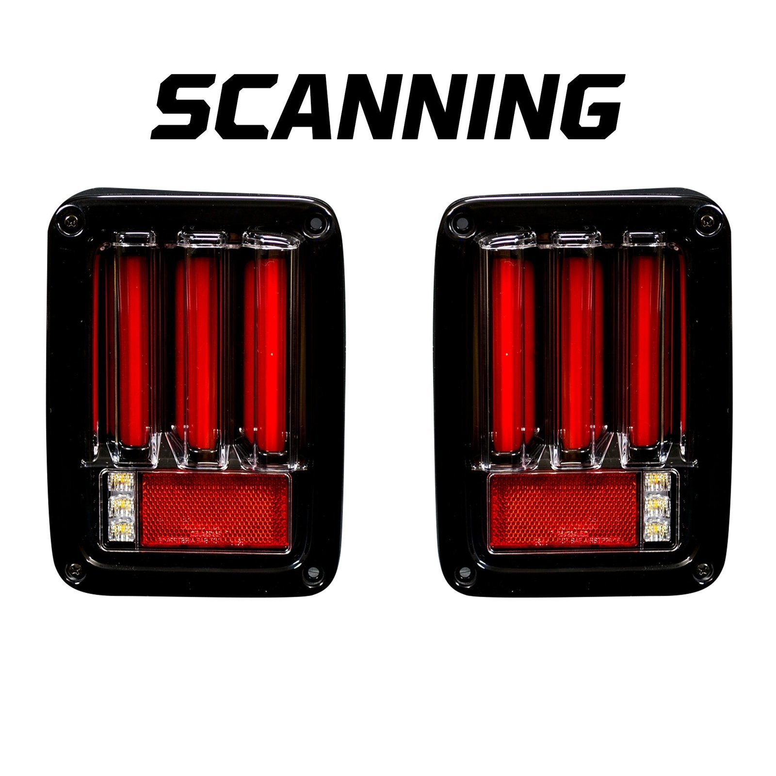 Jeep Wrangler 07-18 Tail Lights OLED Brake, Running Lights & Signals Smoked - Image 1