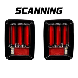Jeep JK Wrangler 07-18 Tail Lights OLED Red - Image 1