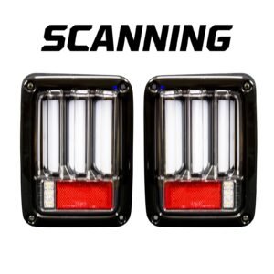 Jeep JK Wrangler 07-18 Tail Lights OLED Clear - Image 1